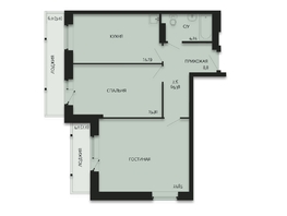 Продается 2-комнатная квартира ЖК Дуэт, дом 1, 69.38  м&sup2;, 7631800 рублей