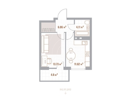 Продается 1-комнатная квартира ЖК Николаевские кварталы, 36.92  м&sup2;, 8307000 рублей