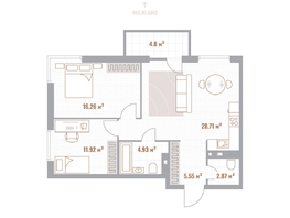 Продается 2-комнатная квартира ЖК Николаевские кварталы, 71.64  м&sup2;, 15402600 рублей