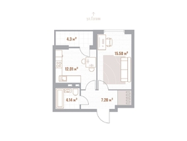 Продается 1-комнатная квартира ЖК Николаевские кварталы, 41.05  м&sup2;, 9236250 рублей