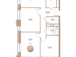 Продается 3-комнатная квартира ЖК Небо над Енисеем, 90.7  м&sup2;, 17051600 рублей
