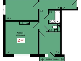 Продается 2-комнатная квартира ЖК Мичурино, дом 4 стр 4, 53.2  м&sup2;, 7700000 рублей