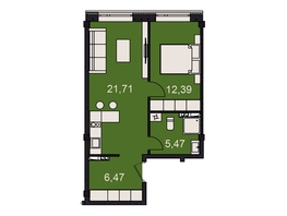 Продается 2-комнатная квартира АК Сады, 46.04  м&sup2;, 4750000 рублей