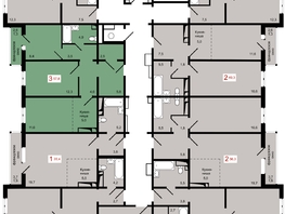 Продается 3-комнатная квартира ЖК КБС. Берег, дом 7 строение 2, 57.8  м&sup2;, 8660000 рублей