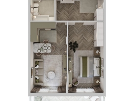 Продается 2-комнатная квартира ЖК Аллея Парк, 2 этап, 61.1  м&sup2;, 7576400 рублей