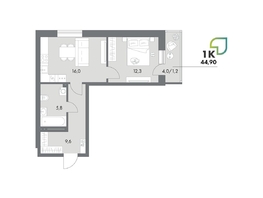 Продается Студия ЖК Аллея Парк, 4 этап, 44.9  м&sup2;, 6510500 рублей