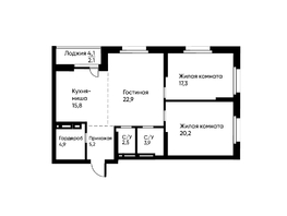 Продается 3-комнатная квартира ЖК Ранвэй, 94.3  м&sup2;, 15370900 рублей