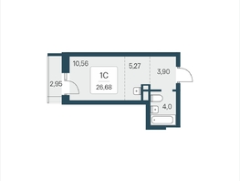 Продается Студия ЖК Расцветай в Солнечном, дом 2, 26.68  м&sup2;, 4700000 рублей