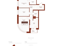Продается 3-комнатная квартира ЖК Дом на Ульяновском, 75  м&sup2;, 12573000 рублей