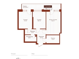 Продается 2-комнатная квартира ЖК Дом на Ульяновском, 56.1  м&sup2;, 9979000 рублей