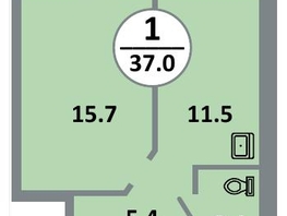 Продается 1-комнатная квартира ЖК Снегири, дом 8, 36.9  м&sup2;, 5320000 рублей