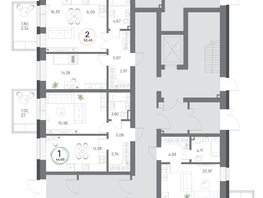 Продается 1-комнатная квартира ЖК Юдинский, дом 1.1, 41.01  м&sup2;, 5570306 рублей