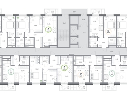 Продается 3-комнатная квартира ЖК Юдинский, дом 1.4, 67.4  м&sup2;, 7512134 рублей