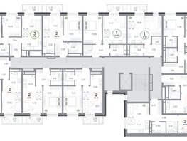 Продается 3-комнатная квартира ЖК Юдинский, дом 1.4, 63.21  м&sup2;, 9241302 рублей