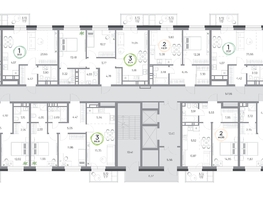 Продается 2-комнатная квартира ЖК Юдинский, дом 1.5, 49.23  м&sup2;, 7020198 рублей