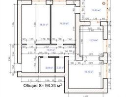 2-комнатная квартира, 88 м², 9/16 этаж