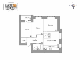 3-комнатная квартира, 79 м², 7/16 этаж