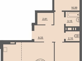 Продается 3-комнатная квартира Северный Власихинский проезд, 84.21 м², 5136810 рублей