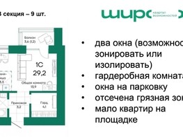 Продается 1-комнатная квартира ЖК Широта, корпус 1, 29.2  м², 4055880 рублей