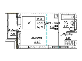 Продается Студия ЖК Дружба, Шевченко, 135, 24.72  м², 4696800 рублей