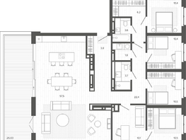 Продается 6-комнатная квартира ЖК Вышка, корпус 2, 175.39  м², 33418000 рублей
