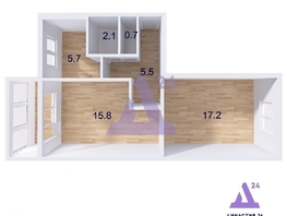 Продается 2-комнатная квартира Мусоргского ул, 47.4 м², 3590000 рублей