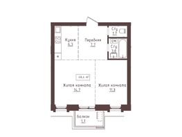 Продается 2-комнатная квартира ЖК Империал, 46.4  м&sup2;, 8862400 рублей