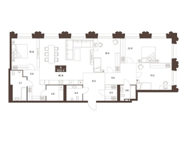 Продается 4-комнатная квартира ЖК Сахаров Парк, 168.4  м&sup2;, 56221855 рублей