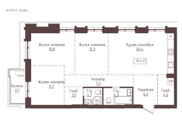 Продается 3-комнатная квартира ЖК Империал, 92  м&sup2;, 16560000 рублей