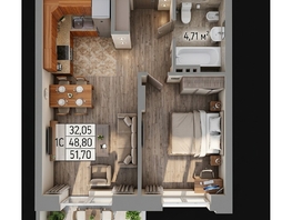 Продается Студия ЖК Олимп , 49.9  м&sup2;, 15769000 рублей