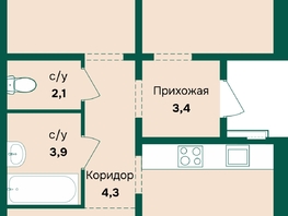 Продается 3-комнатная квартира ЖК Камчатка, корпус 5, 81.1  м&sup2;, 9000000 рублей