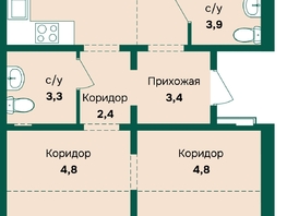 Продается 3-комнатная квартира ЖК Камчатка, корпус 5, 90.9  м&sup2;, 9800000 рублей