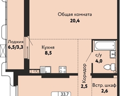 Продается 2-комнатная квартира ЖК Камчатка, корпус 5, 60.6  м&sup2;, 9300000 рублей