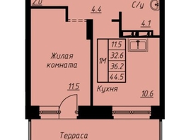Продается 1-комнатная квартира ЖК Зеленые кварталы, 3 оч, корпус 3, 36.2  м², 5466200 рублей