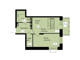 Продается 2-комнатная квартира ЖК Зеленые кварталы, 4 очередь, 47.2 м², 6938400 рублей
