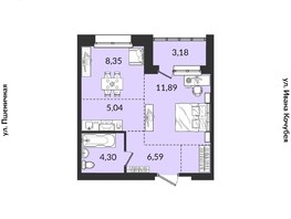 Продается 2-комнатная квартира ЖК Источник, дом 1, 39.35  м², 5490789 рублей
