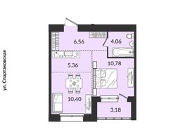 Продается 2-комнатная квартира ЖК Источник, дом 2, 40.34  м², 6713602 рублей