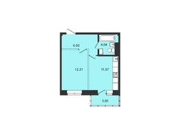 Продается 1-комнатная квартира ЖК Новые кварталы, дом 2, 37.42  м², 3659000 рублей