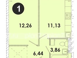 Продается 1-комнатная квартира ЖК Лето, дом 4, 33.69  м², 3604830 рублей