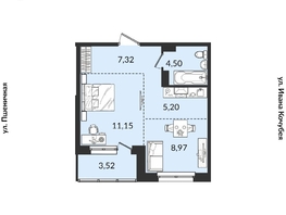 Продается 2-комнатная квартира ЖК Источник, дом 1, 44.44  м², 6562765 рублей