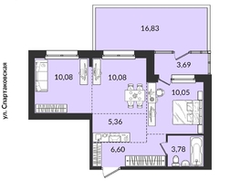 Продается 3-комнатная квартира ЖК Источник, дом 4, 70.79  м², 8280485 рублей