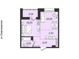 Продается 2-комнатная квартира ЖК Источник, дом 4, 38.68  м², 6194099 рублей