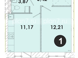 Продается 1-комнатная квартира ЖК Лето, дом 1, 34.7  м², 4748765 рублей