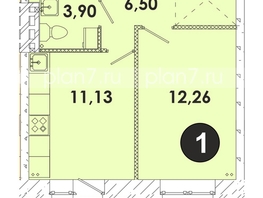 Продается 1-комнатная квартира ЖК Лето, дом 3, 34.7  м², 4757830 рублей