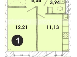 Продается 1-комнатная квартира ЖК Лето, дом 2, 37.5  м², 4856250 рублей