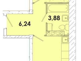 Продается 1-комнатная квартира ЖК Лето, дом 4, 45.37  м², 5648565 рублей