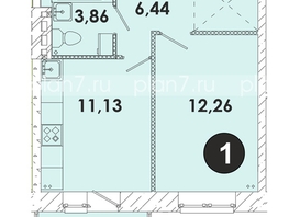 Продается 1-комнатная квартира ЖК Лето, дом 4, 37.7  м², 4655950 рублей