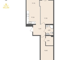 Продается 2-комнатная квартира ЖК Автограф, 74.28  м², 11106912 рублей