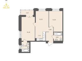 Продается 2-комнатная квартира ЖК Автограф, 66.79  м², 10926429 рублей