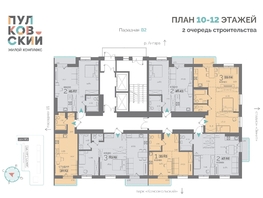 Продается 1-комнатная квартира ЖК Пулковский, 2 очередь, 45.87  м², 6472257 рублей